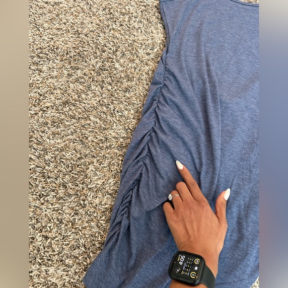 Blue Ruched Bodycon Mini Dress - Picture 6 of 11